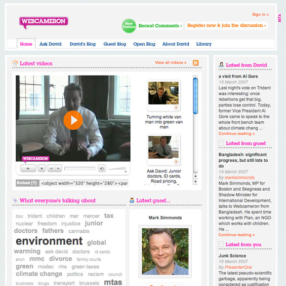 Cameron Web screenshot